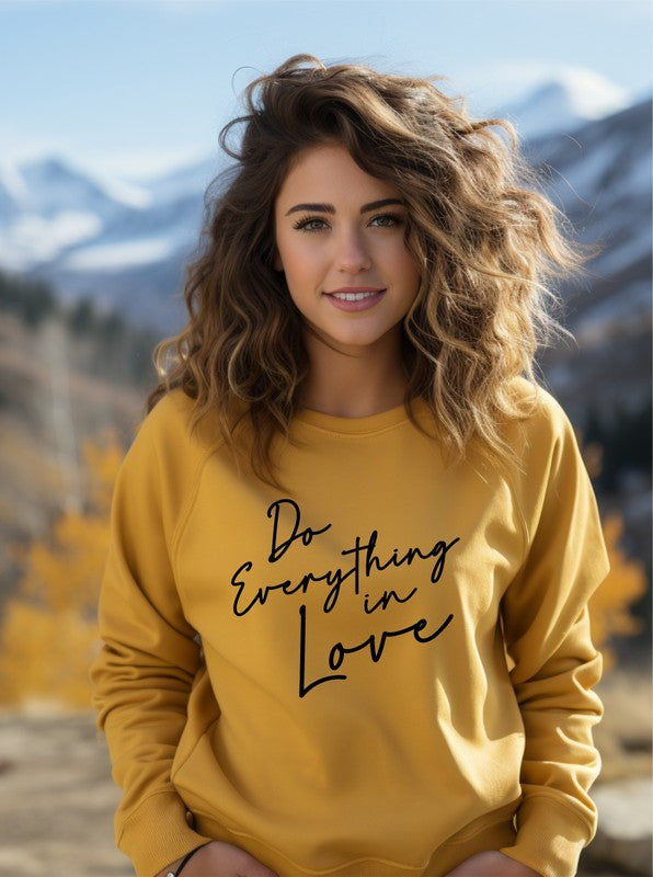 Do Everything In Love Premium Graphic Sweatshirt - lolaluxeshop