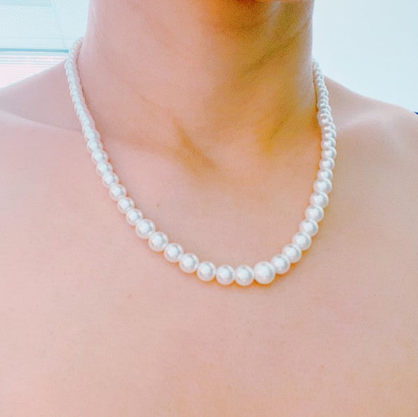 Queen Liz Graduated Pearl Necklace - lolaluxeshop