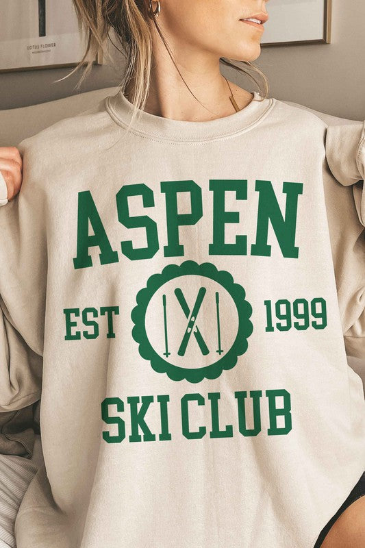 ASPEN SKI CLUB OVERSIZED SWEATSHIRT - lolaluxeshop