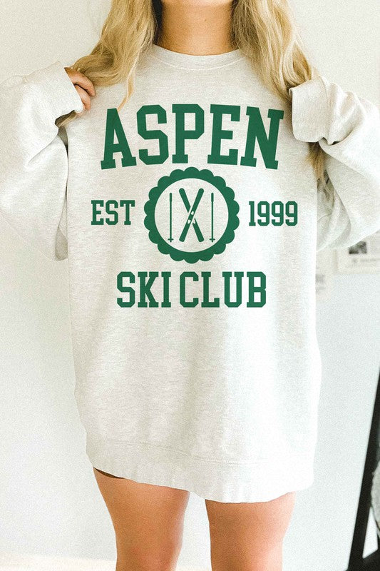 ASPEN SKI CLUB OVERSIZED SWEATSHIRT - lolaluxeshop