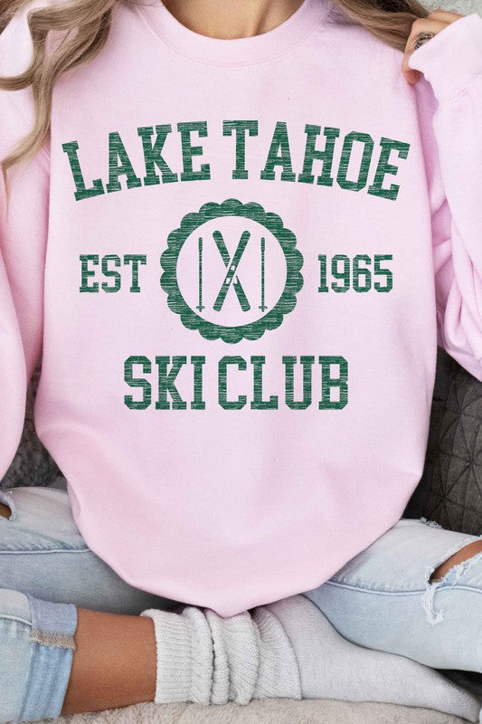 LAKE TAHOE SKI CLUB GRAPHIC SWEATSHIRT - lolaluxeshop