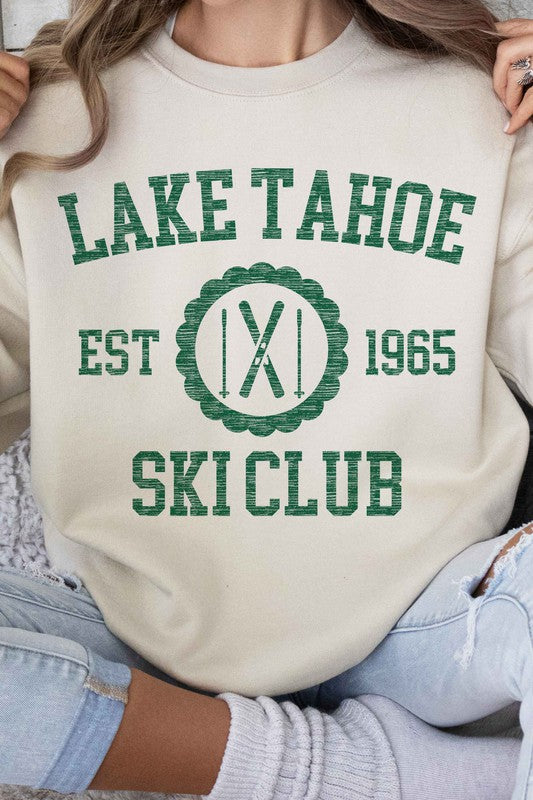 LAKE TAHOE SKI CLUB GRAPHIC SWEATSHIRT - lolaluxeshop