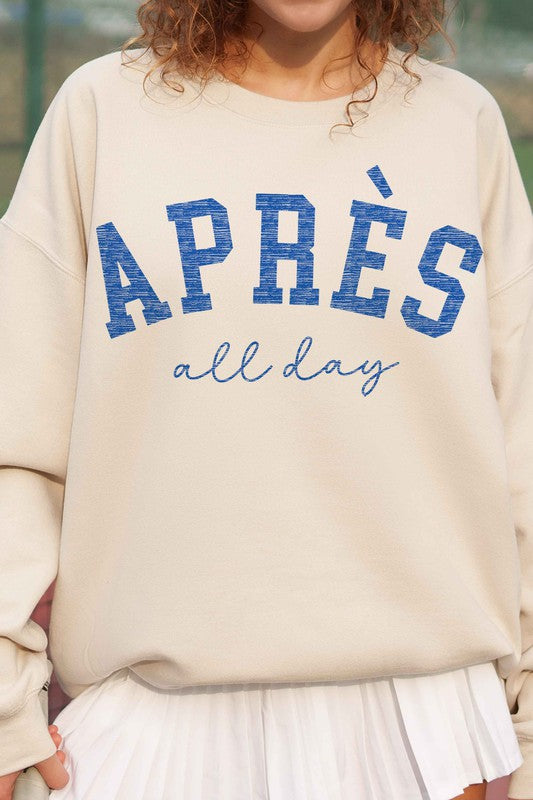 APRES SKI ALL DAY OVERSIZED SWEATSHIRT - lolaluxeshop