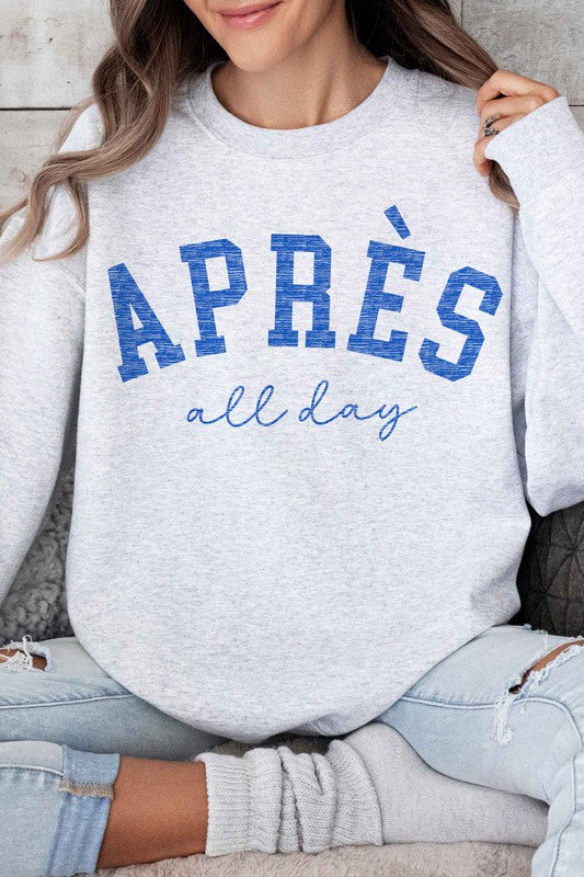 APRES SKI ALL DAY OVERSIZED SWEATSHIRT - lolaluxeshop