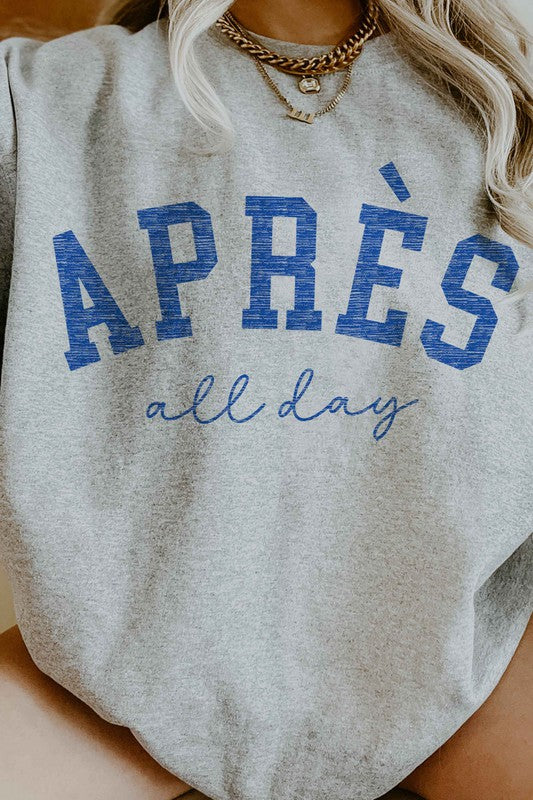 APRES SKI ALL DAY OVERSIZED SWEATSHIRT - lolaluxeshop