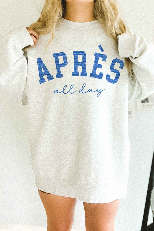 APRES SKI ALL DAY OVERSIZED SWEATSHIRT - lolaluxeshop