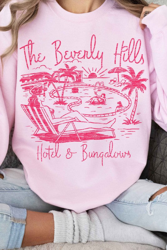 BEVERLY HILLS GRAPHIC SWEATSHIRT - lolaluxeshop