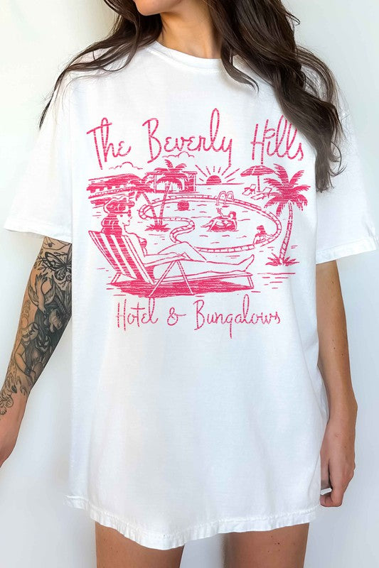 BEVERLY HILLS OVERSIZED TEE - lolaluxeshop