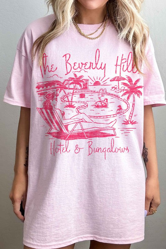 BEVERLY HILLS OVERSIZED TEE - lolaluxeshop