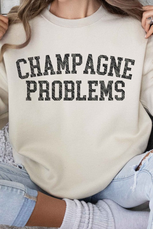 CHAMPAGNE PROBLEMS GRAPHIC SWEATSHIRT - lolaluxeshop