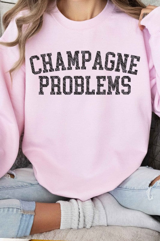 CHAMPAGNE PROBLEMS GRAPHIC SWEATSHIRT - lolaluxeshop