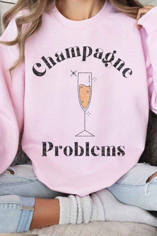 CHAMPAGNE PROBLEMS GRAPHIC SWEATSHIRT - lolaluxeshop