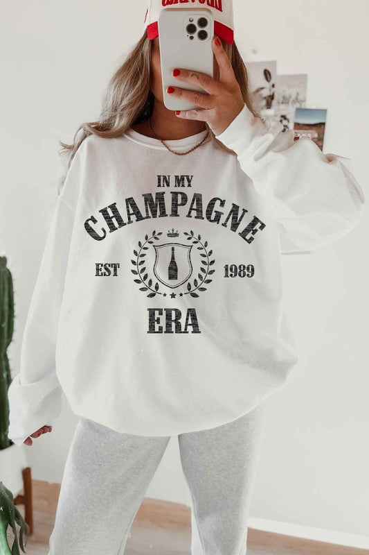 IN MY CHAMPAGNE ERA OVERSIZED SWEATSHIRT - lolaluxeshop