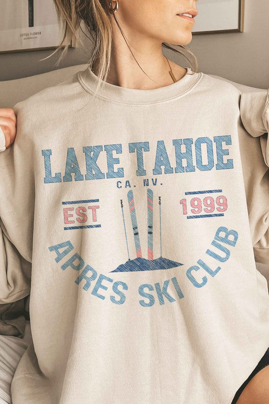 LAKE TAHOE APRES SKI CLUB OVERSIZED SWEATSHIRT - lolaluxeshop