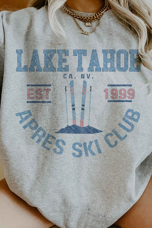 LAKE TAHOE APRES SKI CLUB OVERSIZED SWEATSHIRT - lolaluxeshop