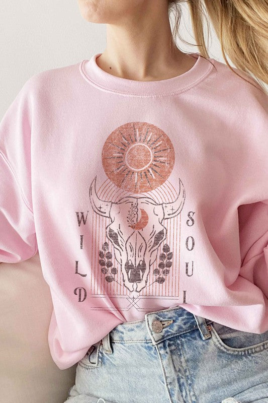 WILD SOUL GRAPHIC SWEATSHIRT - lolaluxeshop