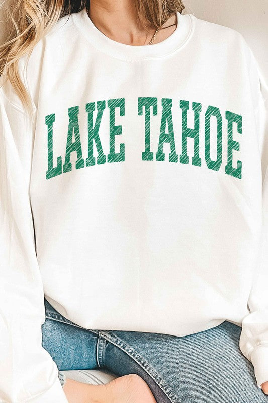 LAKE TAHOE CALIFORNIA NEVADA GRAPHIC SWEATSHIRT - lolaluxeshop