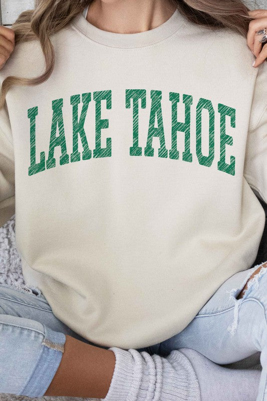 LAKE TAHOE CALIFORNIA NEVADA GRAPHIC SWEATSHIRT - lolaluxeshop