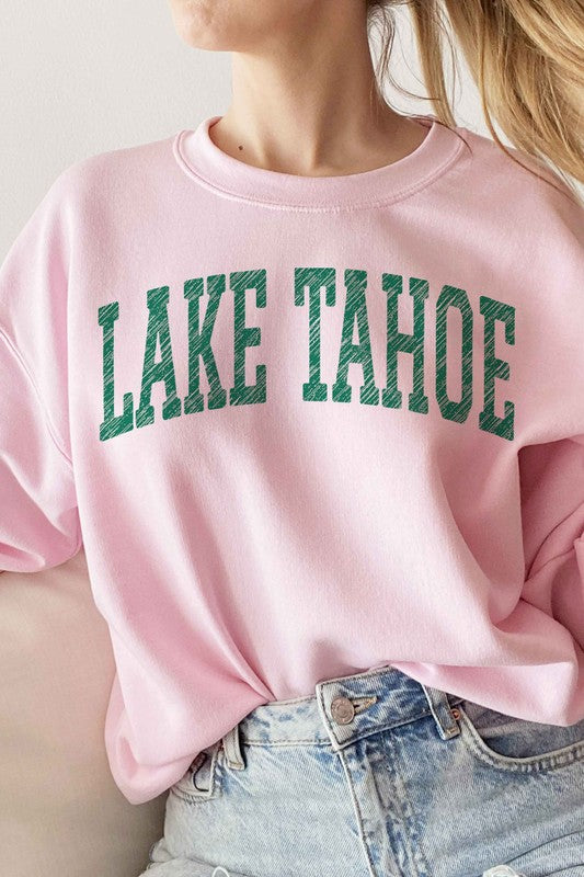 LAKE TAHOE CALIFORNIA NEVADA GRAPHIC SWEATSHIRT - lolaluxeshop