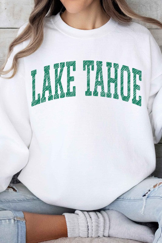 LAKE TAHOE CALIFORNIA NEVADA GRAPHIC SWEATSHIRT - lolaluxeshop