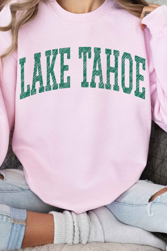 LAKE TAHOE CALIFORNIA NEVADA GRAPHIC SWEATSHIRT - lolaluxeshop