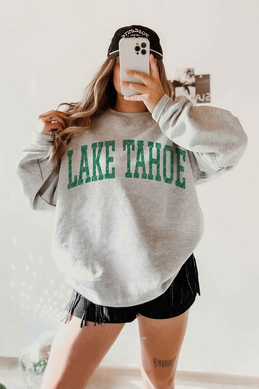 LAKE TAHOE CALIFORNIA NEVADA GRAPHIC SWEATSHIRT - lolaluxeshop