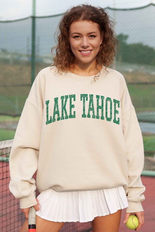 LAKE TAHOE CALIFORNIA NEVADA OVERSIZED SWEATSHIRT - lolaluxeshop