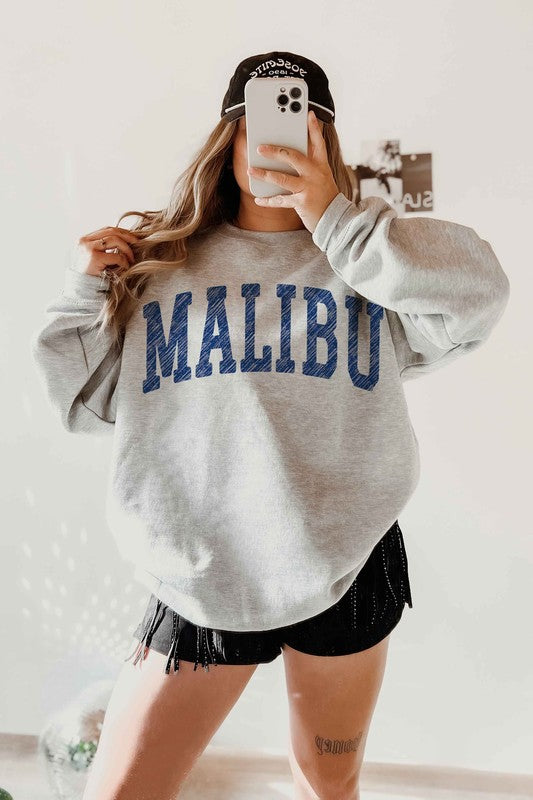 MALIBU CALIFORNIA GRAPHIC SWEATSHIRT - lolaluxeshop