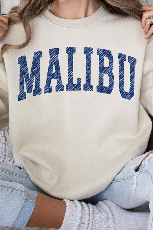 MALIBU CALIFORNIA GRAPHIC SWEATSHIRT - lolaluxeshop