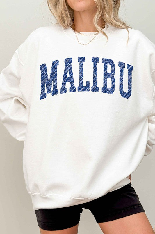 MALIBU CALIFORNIA OVERSIZED SWEATSHIRT - lolaluxeshop