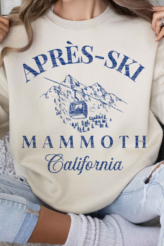 APRES SKI MAMMOTH CALIFORNIA GRAPHIC SWEATSHIRT - lolaluxeshop