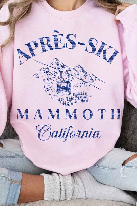 PLUS SIZE APRES SKI MAMMOTH GRAPHIC SWEATSHIRT - lolaluxeshop