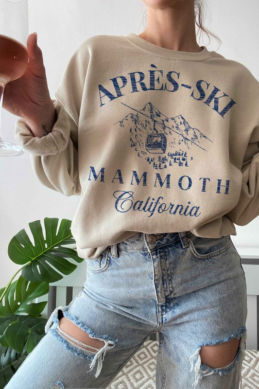 APRES SKI MAMMOTH CALIFORNIA GRAPHIC SWEATSHIRT - lolaluxeshop