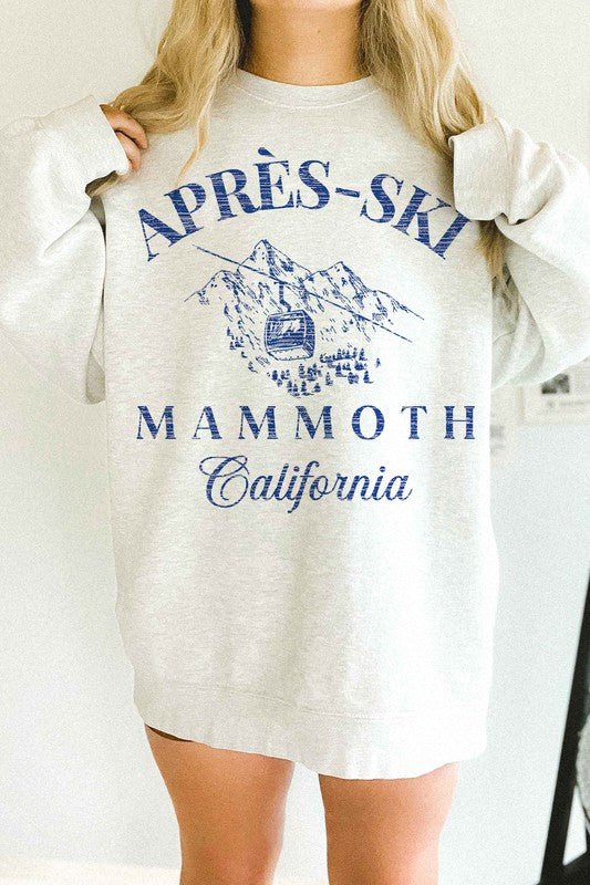 APRES SKI MAMMOTH CALIFORNIA OVERSIZED SWEATSHIRT - lolaluxeshop