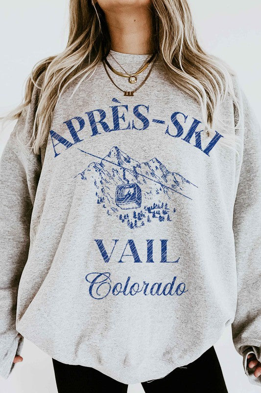 APRES SKI VAIL COLORADO GRAPHIC SWEATSHIRT - lolaluxeshop