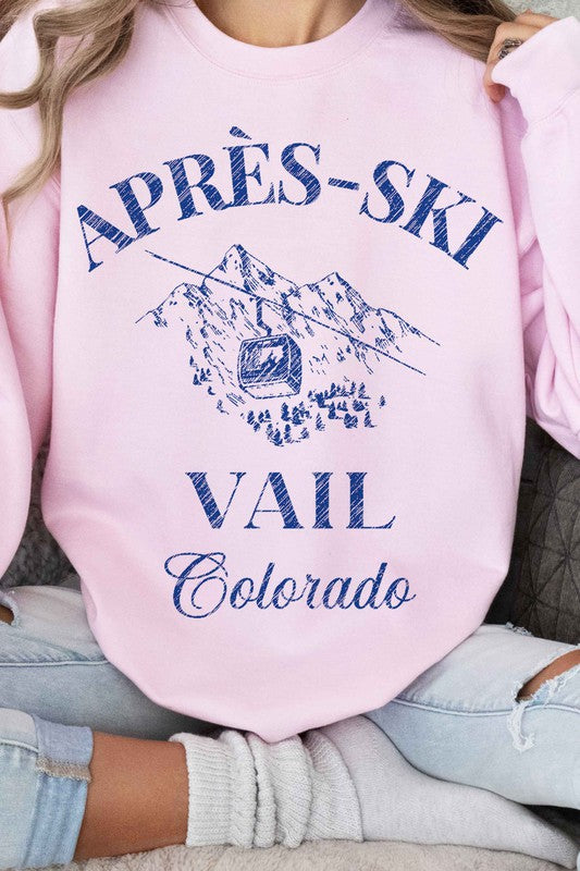 APRES SKI VAIL COLORADO GRAPHIC SWEATSHIRT - lolaluxeshop