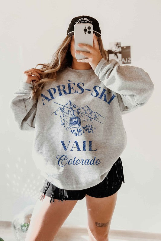 APRES SKI VAIL COLORADO GRAPHIC SWEATSHIRT - lolaluxeshop