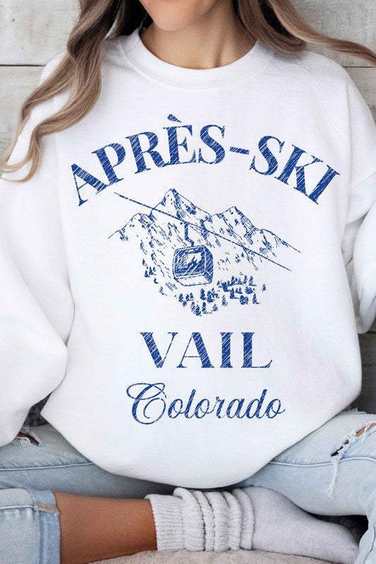 APRES SKI VAIL COLORADO GRAPHIC SWEATSHIRT - lolaluxeshop