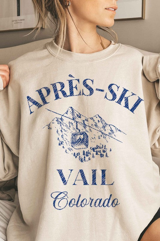 APRES SKI VAIL COLORADO OVERSIZED SWEATSHIRT - lolaluxeshop