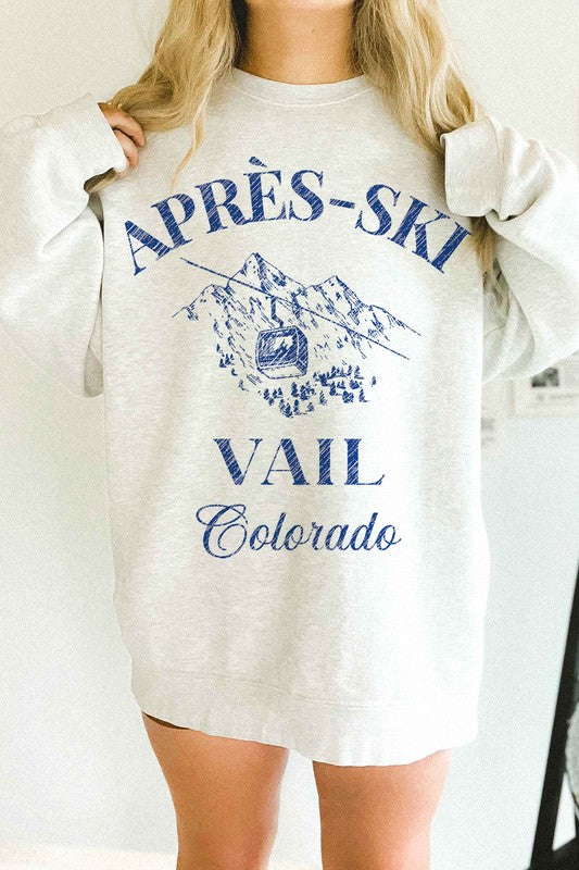 APRES SKI VAIL COLORADO OVERSIZED SWEATSHIRT - lolaluxeshop