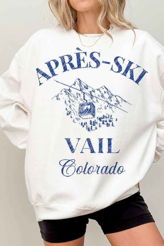 APRES SKI VAIL COLORADO OVERSIZED SWEATSHIRT - lolaluxeshop