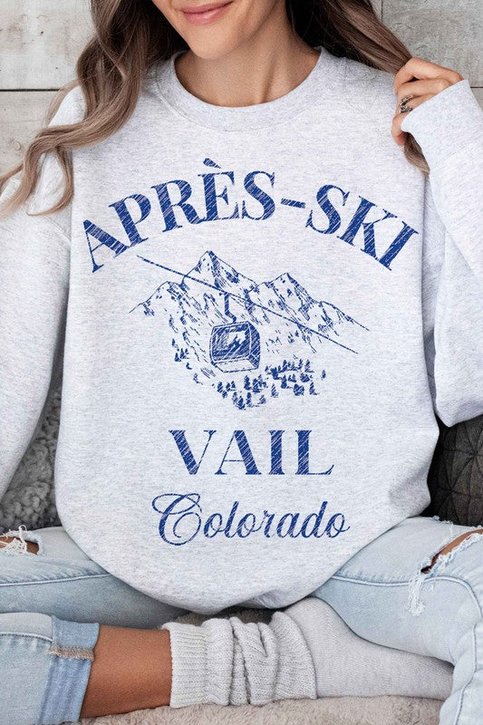 APRES SKI VAIL COLORADO OVERSIZED SWEATSHIRT - lolaluxeshop