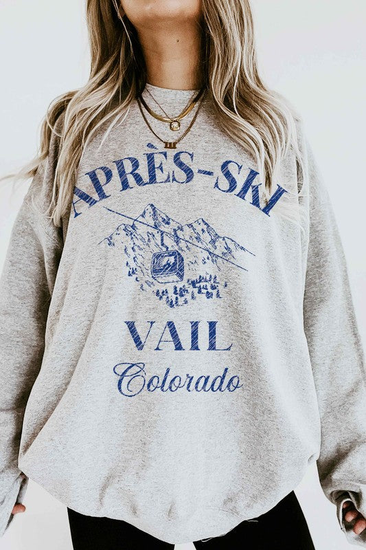 APRES SKI VAIL COLORADO OVERSIZED SWEATSHIRT - lolaluxeshop