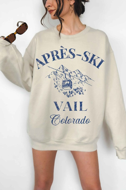 APRES SKI VAIL COLORADO OVERSIZED SWEATSHIRT - lolaluxeshop