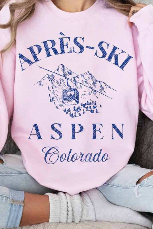 APRES SKI ASPEN COLORADO GRAPHIC SWEATSHIRT - lolaluxeshop