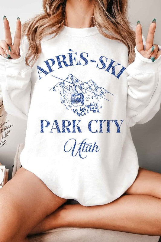 APRES SKI PARK CITY UTAH GRAPHIC SWEATSHIRT - lolaluxeshop