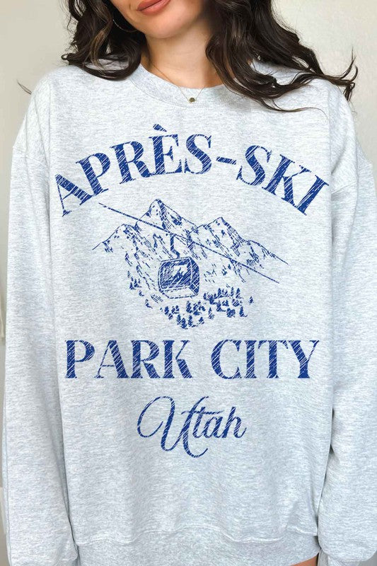 APRES SKI PARK CITY UTAH GRAPHIC SWEATSHIRT - lolaluxeshop