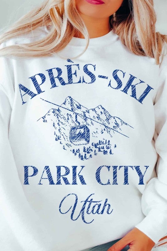 APRES SKI PARK CITY UTAH OVERSIZED SWEATSHIRT - lolaluxeshop