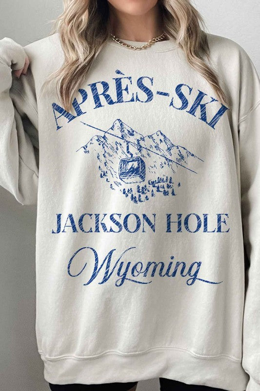 APRES SKI JACKSON HOLE OVERSIZED SWEATSHIRT - lolaluxeshop