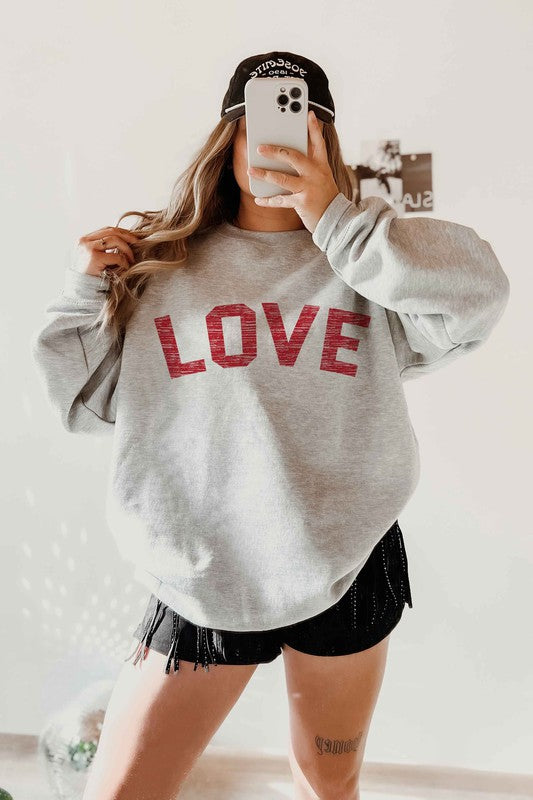 LOVE VALENTINES GRAPHIC SWEATSHIRT - lolaluxeshop